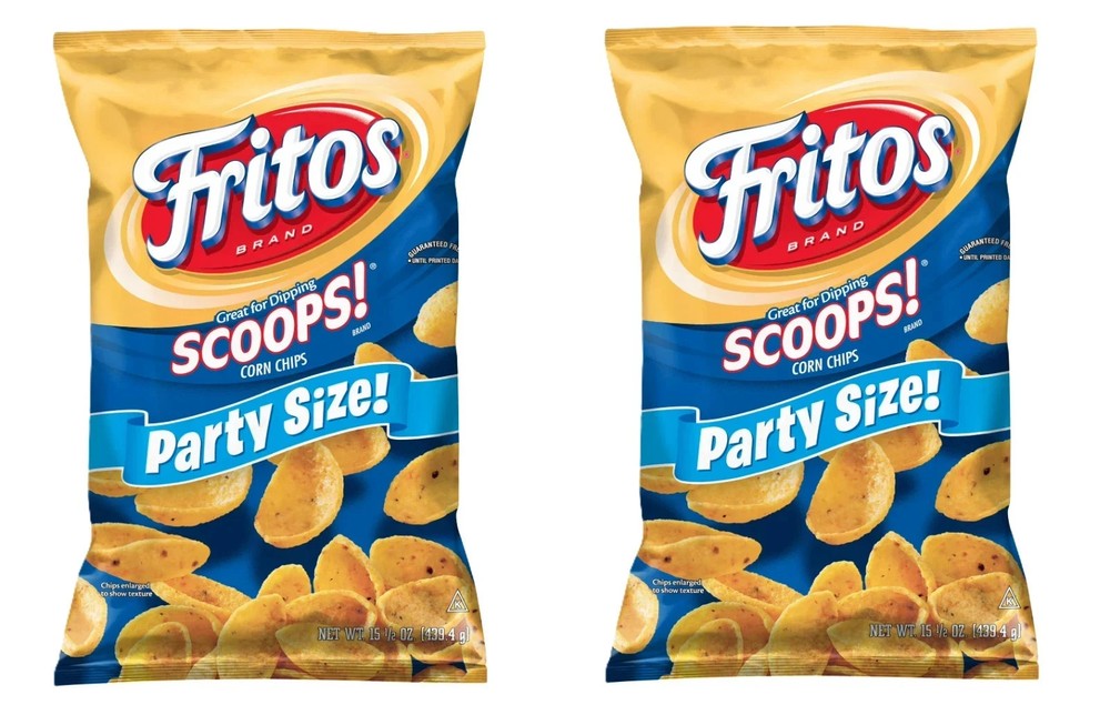Fritos Scoops! Corn Snacks Party Size 15.5 oz Bag – 2 Pack