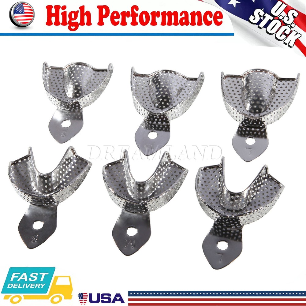 Dental Perforated Impression Trays 6/Pk