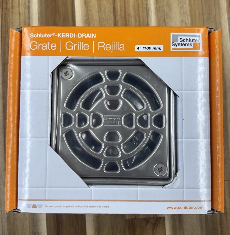 Kerdi-Drain 4 in. Nickel Drain Grate (NEW) KD4GRKET