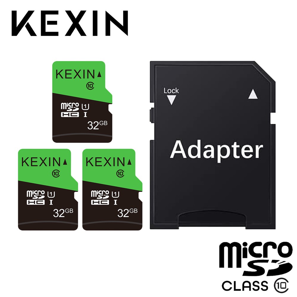 3Pack 32GB Micro SD SDHC Class 10 TF SD Flash Drive Memory Card For Phone Camera