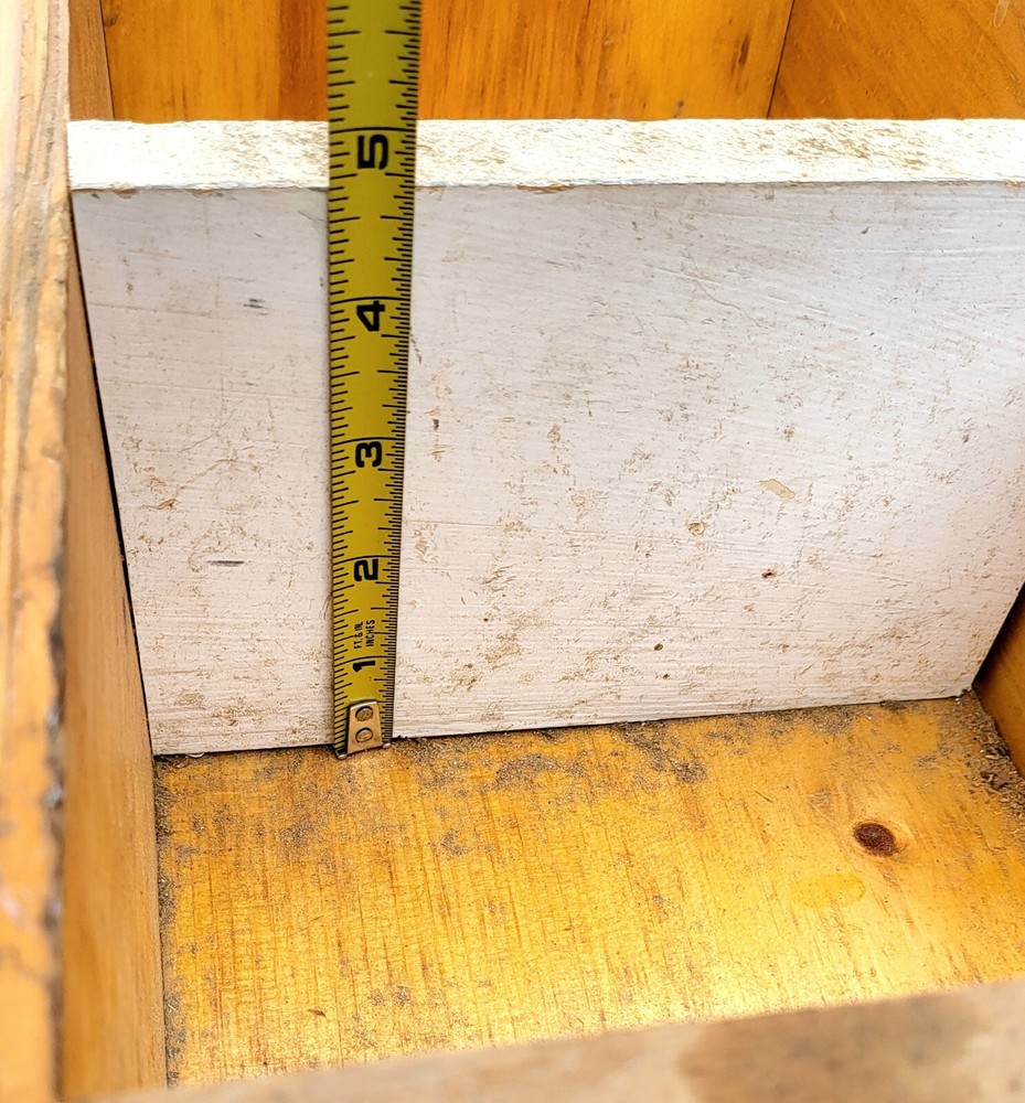Vintage Unique Handmade Primitive Solid Wood Tool Box Caddy Carrier Storage 31"