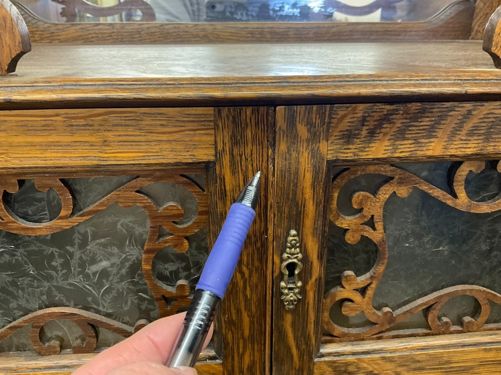 Antique Oak Double Side By Side Secretary Bookcase