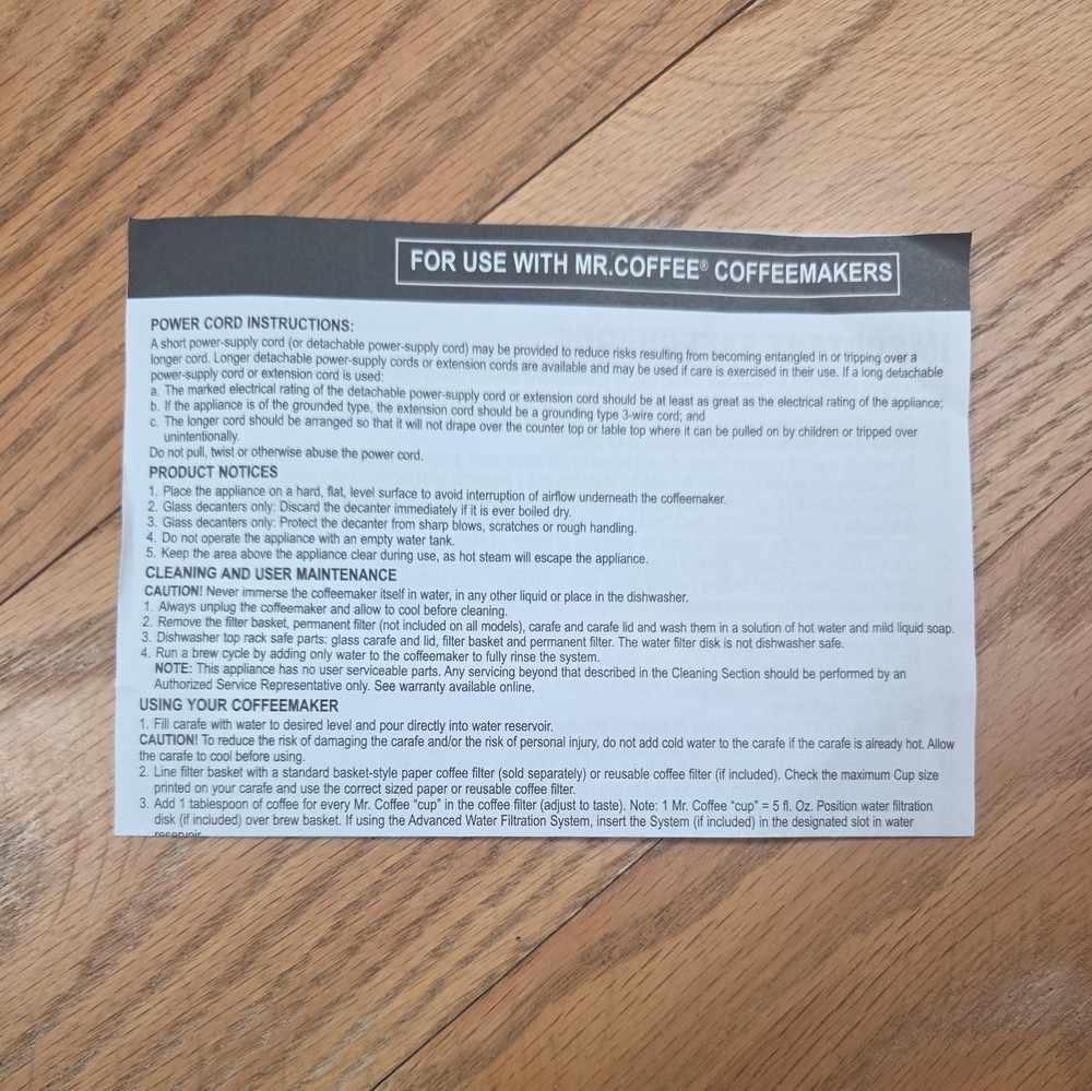 Mr Coffee 5 Cup Mini Brew Programmable Coffee Maker Black Open Box