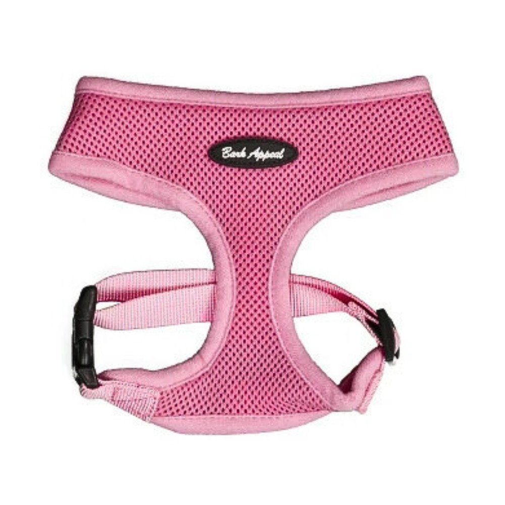 Bark Appeal Mesh Solid Breathe EZ Pull-Over Passionate Pink Dog Harness - XXL