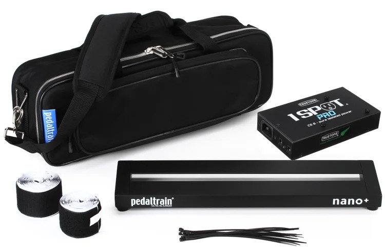 Pedaltrain Basic Pedalboard Kit with Trutone Power & EBS Flat Patch Cables