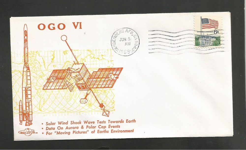 OGO VI SOLAR WIND SHOCK WAVE TESTS JUN 5,1969 VANDENBERG AFB  **** ORBIT COVERS