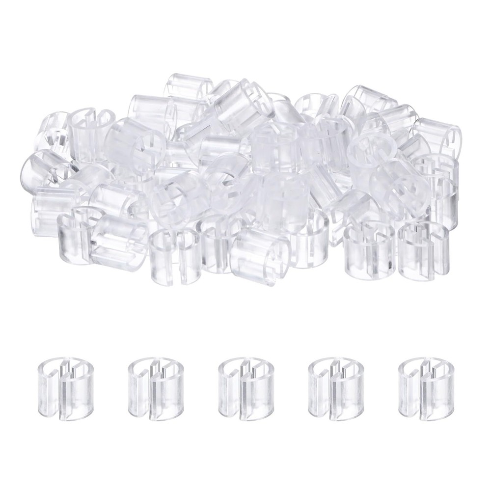 100-Pack Clothes Hanger Markers Blank Plastic Garment Color Coded Size Clips ...