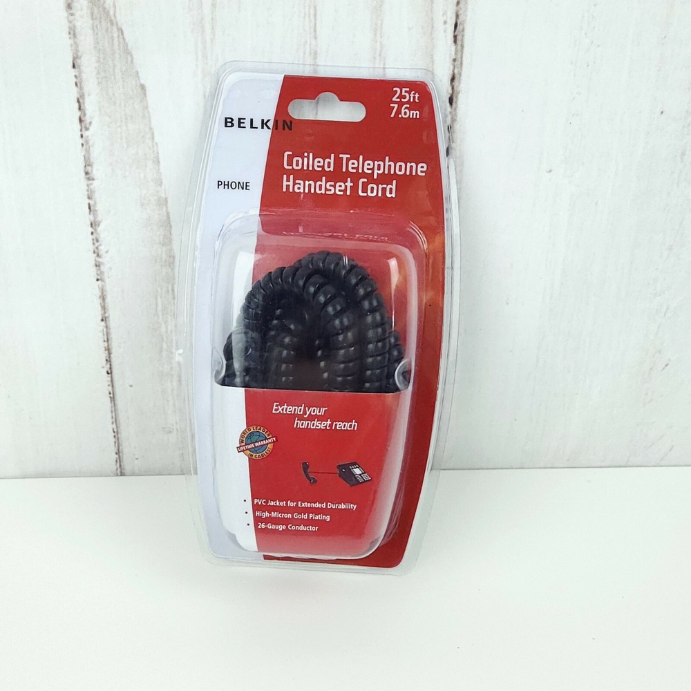 BELKIN 25ft Coiled Telephone Handset Cord