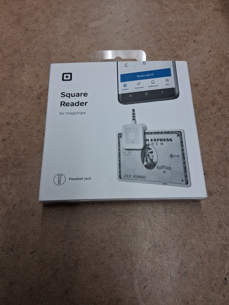 Square Credit Card Reader For iPhone/Android 3.5mm Headphone Jack Connector NEW