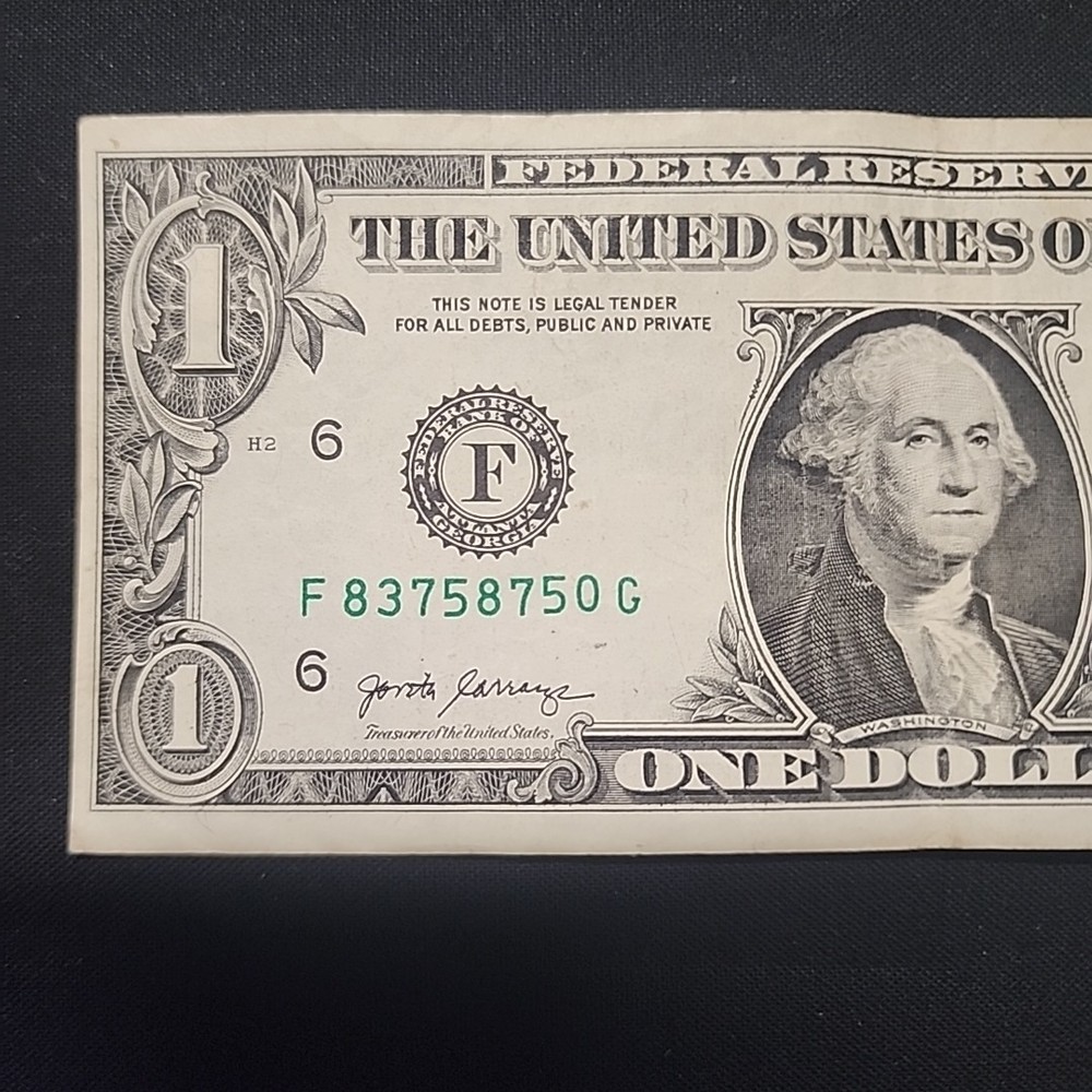 2017A $1 One Dollar Bill Error Misaligned Miscut paper money