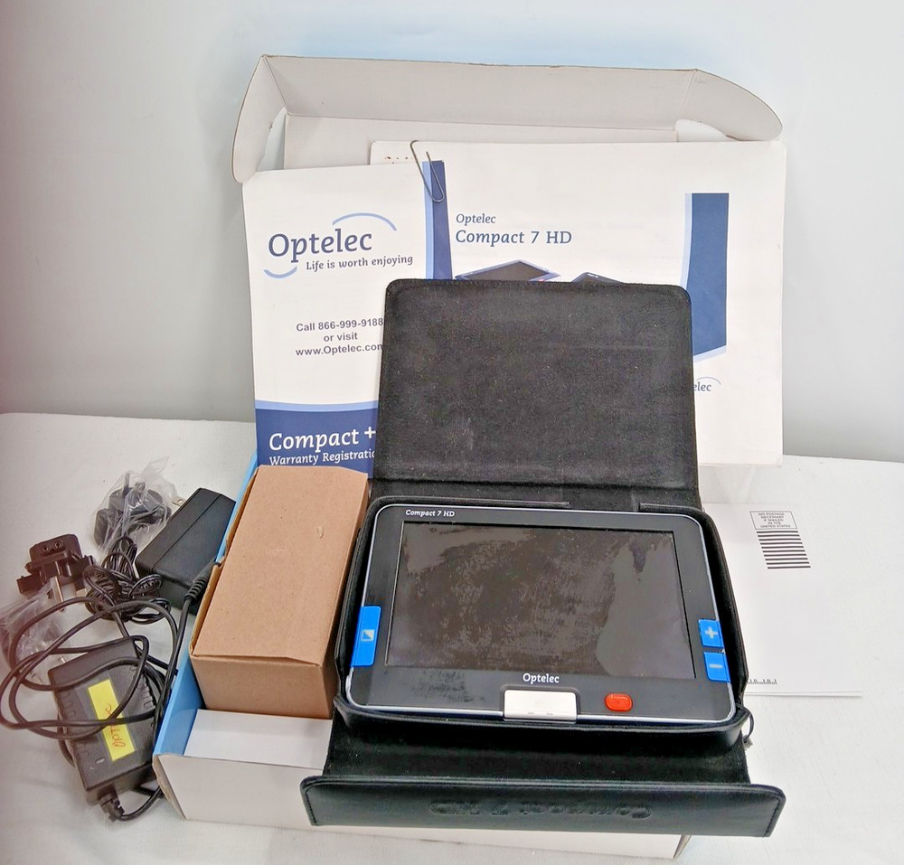 Optelec Compact 7 HD Camera With Charger & Case MAGNIFYING READER READING GIFT