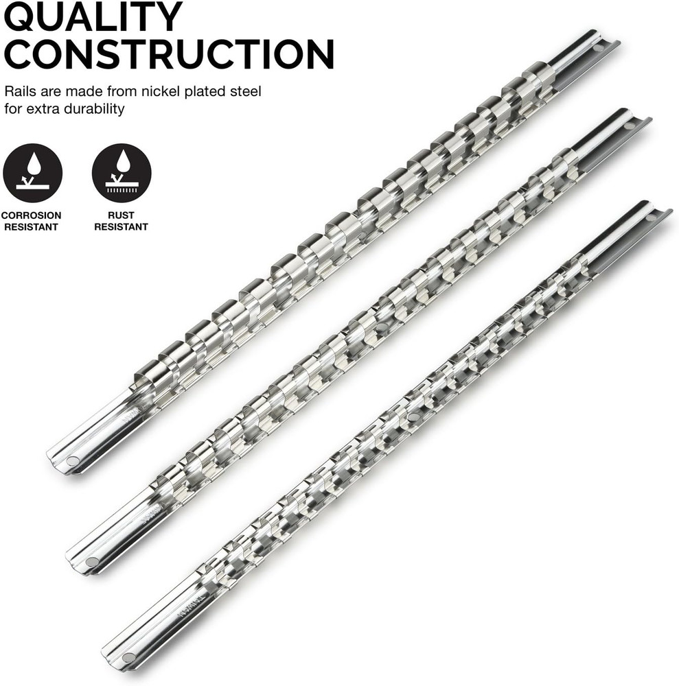 03968A Socket Holder and Socket Organizer Tray for Toolboxes with Lightwei