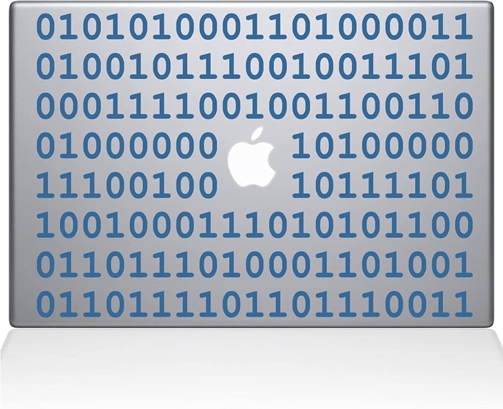 Decal Guru Binary Decal Vinyl Sticker 11 MacBook Air Light Blue