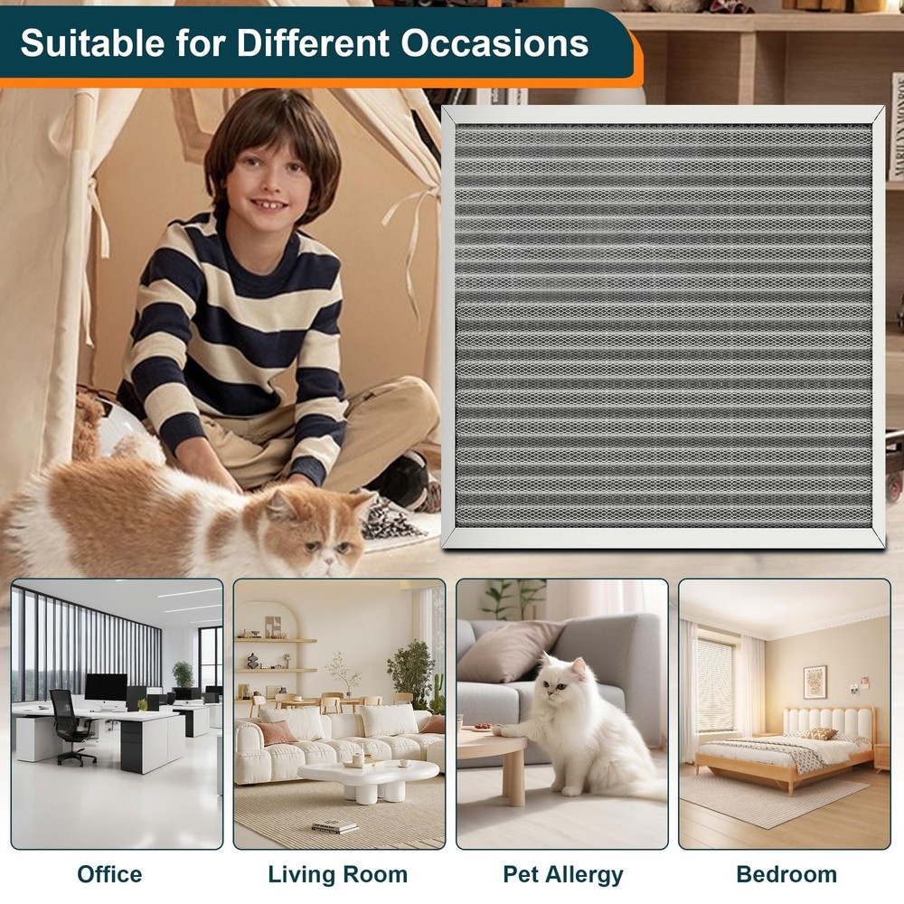 20x25x1 Reusable Air Filter, Washable, 8, Permanent Electrostatic Air Filter,...