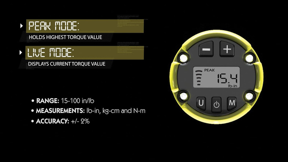 Digital Firearms Accurizing Torque Wrench with Interchangeable Bits and LCD Disp