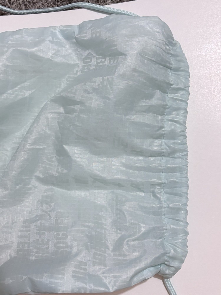 NIKE Drawstring Cleat Shoe Backpack Bag Pastel Blue White Straps