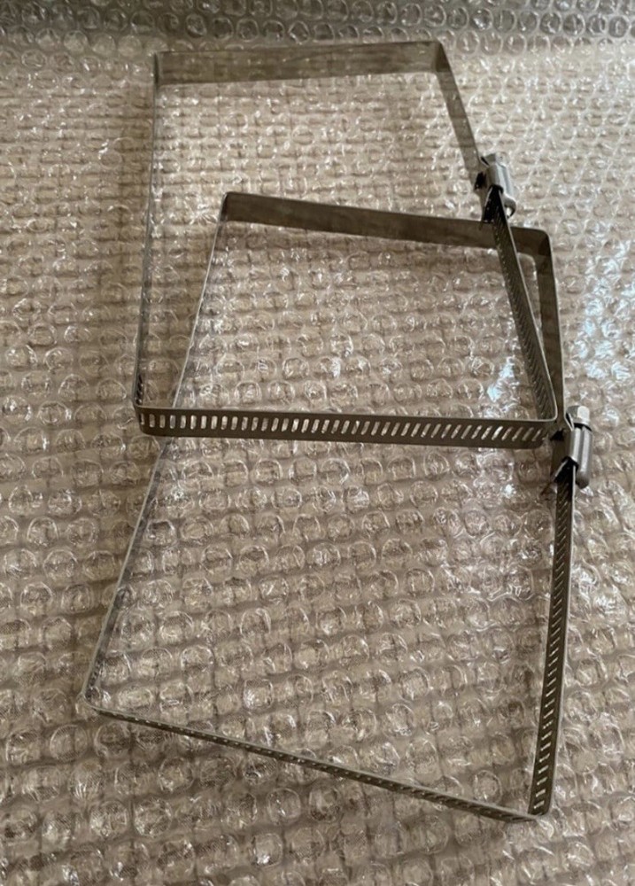 10pcs. RECTANGULAR HOSE CLAMP 6x4 inches, 304.