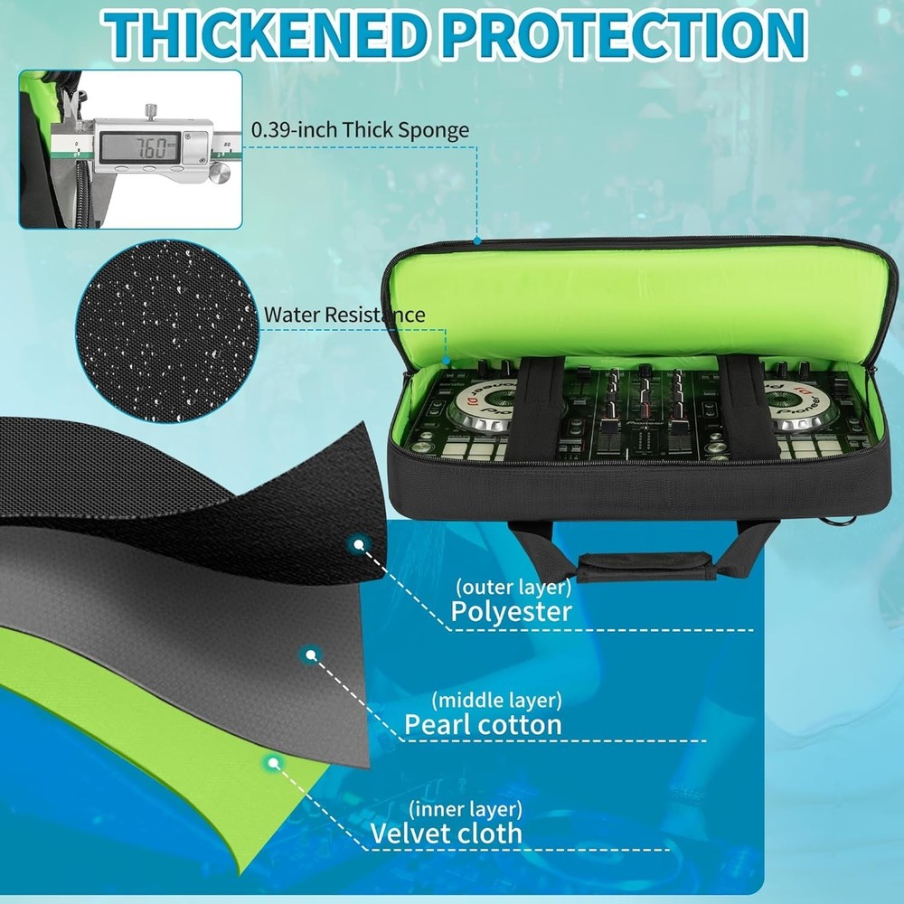Lightweight DJ Controller Case with Adjustable Strap