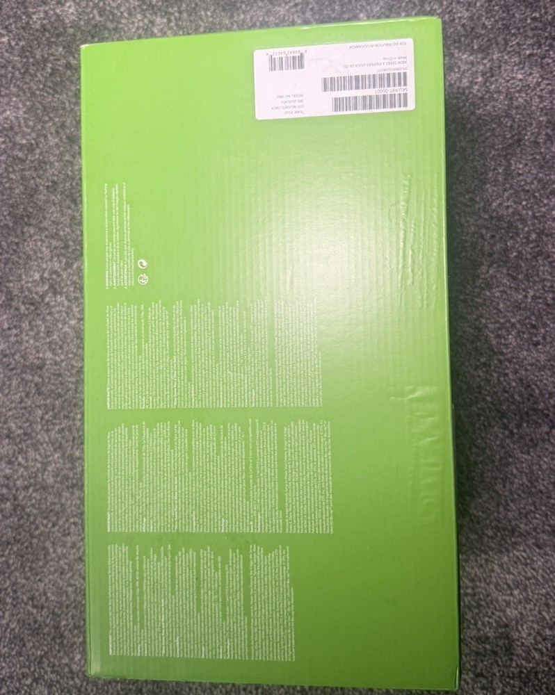 Xbox Series X 1TB SSD Packaging Empty Box With Foam Inserts Only