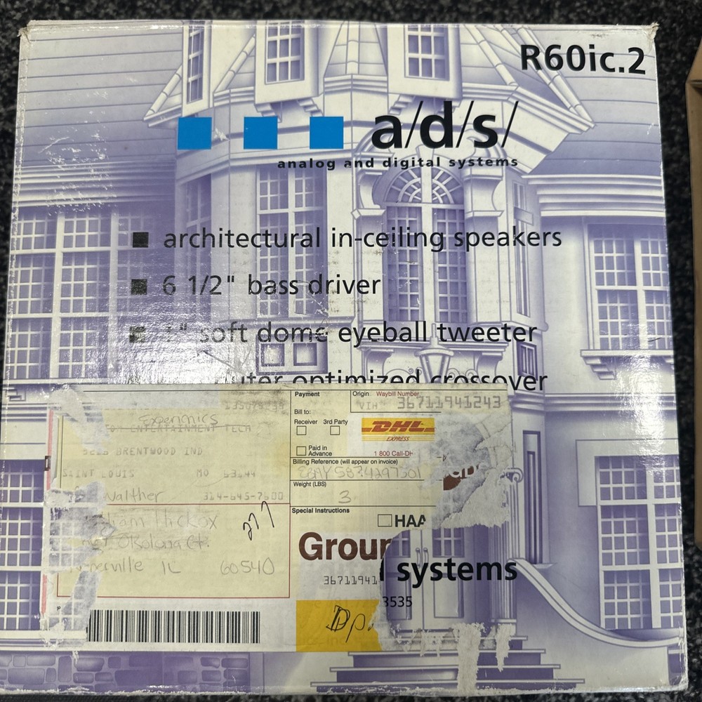 A/D/S Electronics Architectural In Ceiling Wall Speaker Model C60ic.2 New open b
