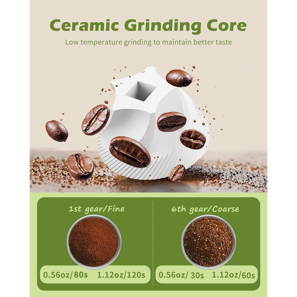 Manual Coffee Grinder with Ceramic Burr