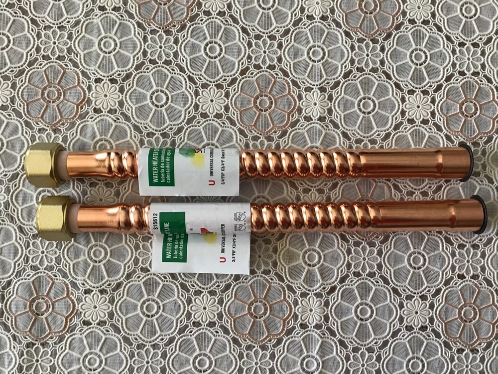 Copper Water Heater Connector 3/4" FIP* 3/4"F Sweat *12"