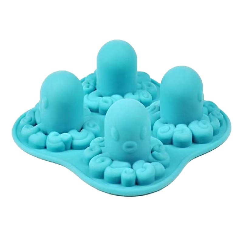 Octopus Shape Ice Cube Molds Ice Cube Tray Reusable Silicone Mold for Freezer