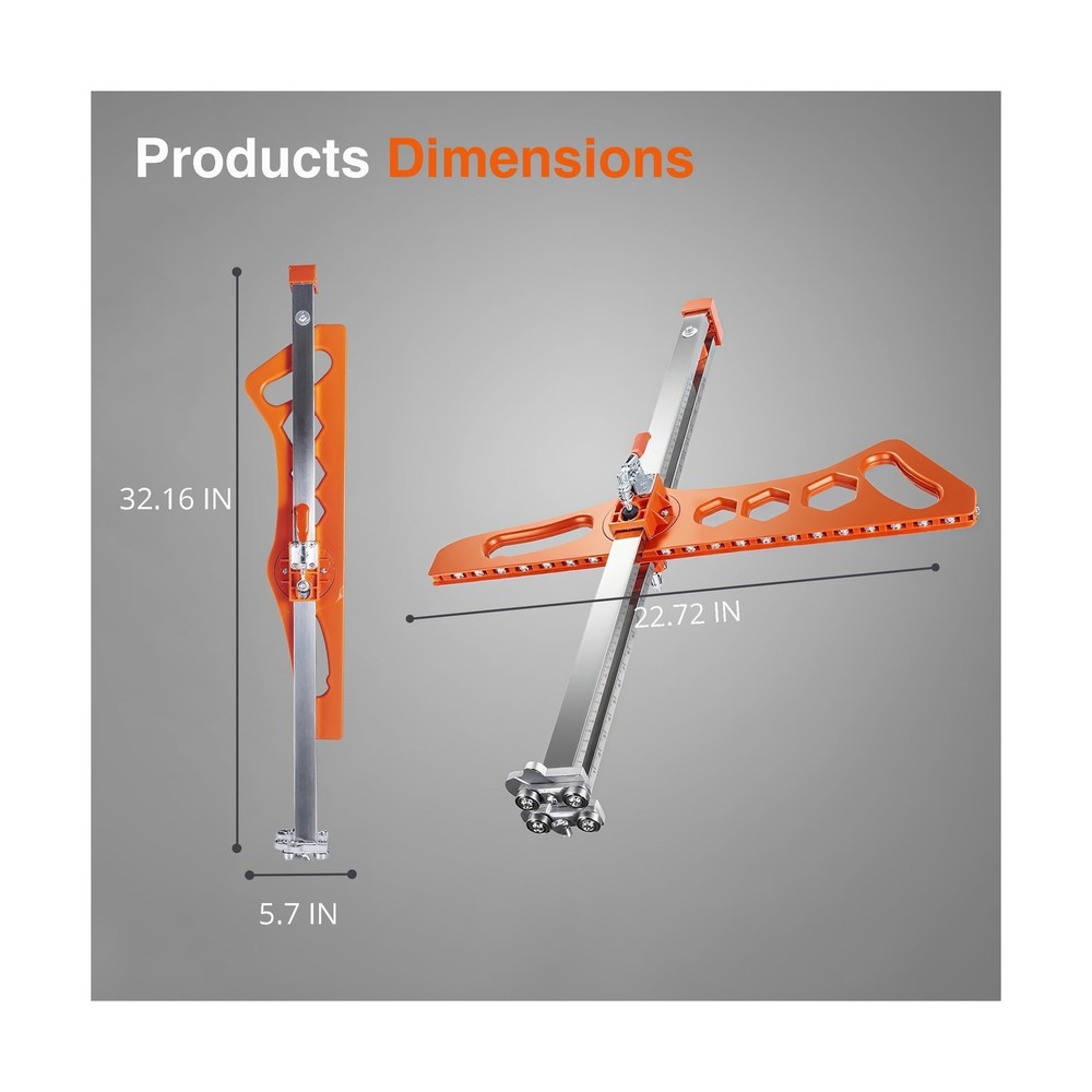 Drywall Cutting Tool, Foldable Hand Push Dual Positioning Drywall Cutter Tool...