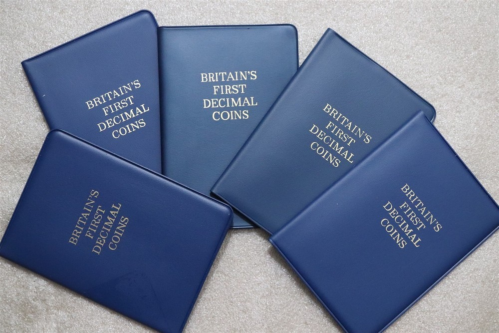 🧭 🇬🇧 UK GB FIRST DECIMAL SETS - 5 WALLETS B59 #37 BXQU