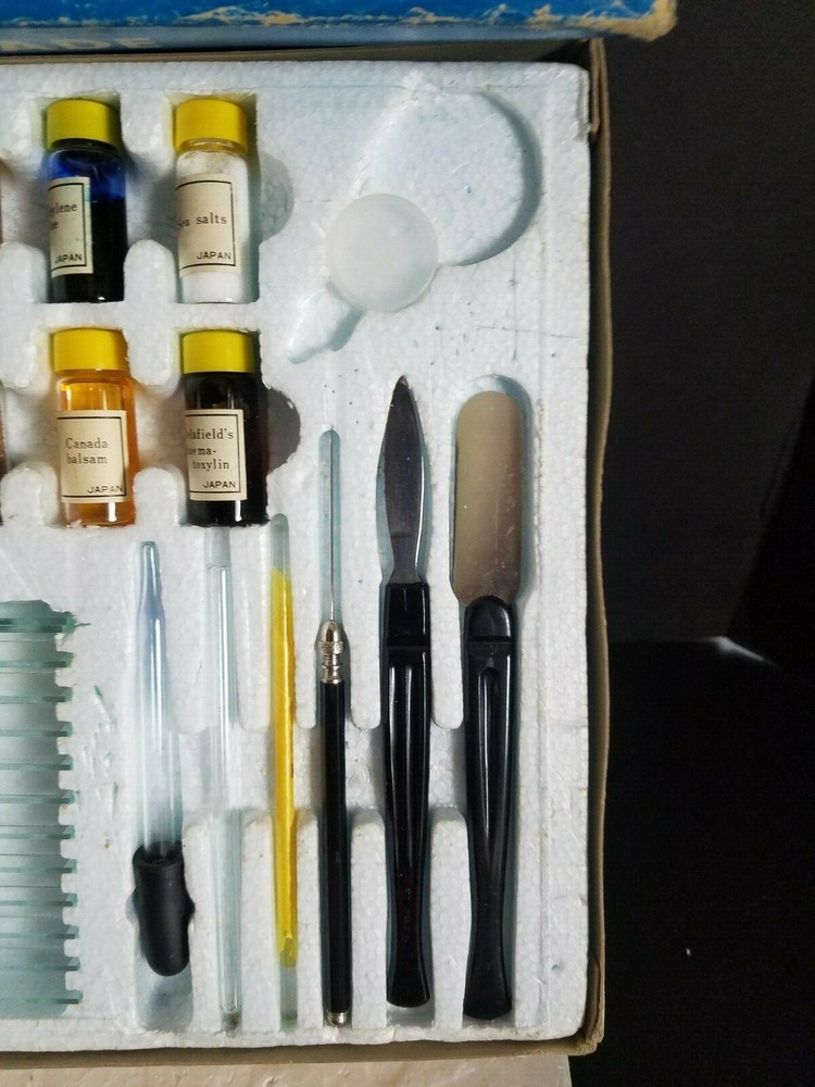 Vintage Stellar Microscope Set 700X Power Made In Japan