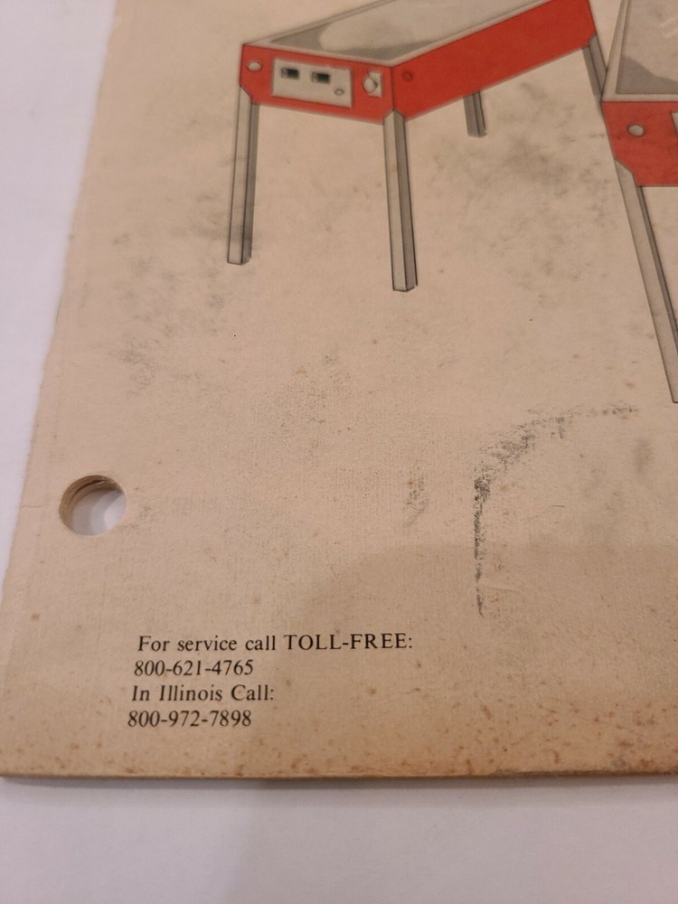 ORIGINAL Williams Solid State Flipper Maintenance Manual 34 pages December 1979