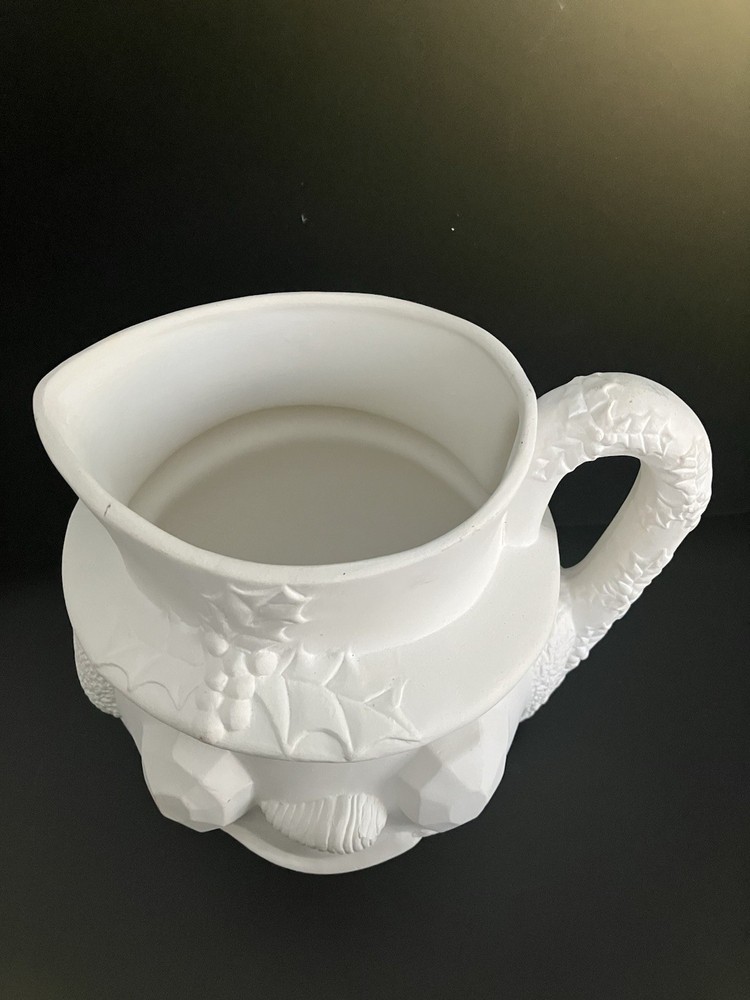 Ceramic Bisque - Ready to Paint. Large Snowman Pitcher!