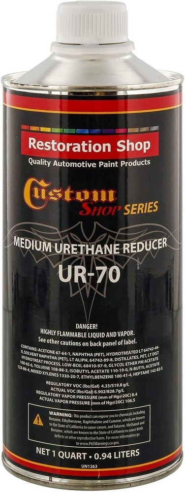 1 Quart MEDIUM Urethane Reducer 70 - 85 Degrees Mid Temp Auto Paint Thinner USA