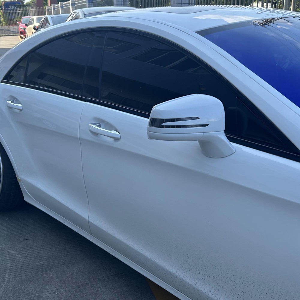 Glossy Black Chrome Delete Window Trims For Benz CLS W218 2012-2017