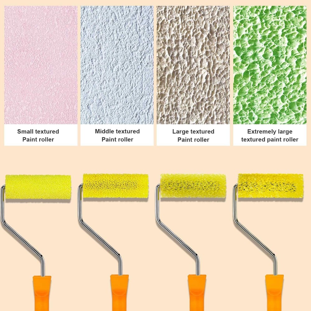 YLTOLOO 8 Pcs Textured Paint Roller Covers, 4 inch Medium 4",8pcsMEDIUM