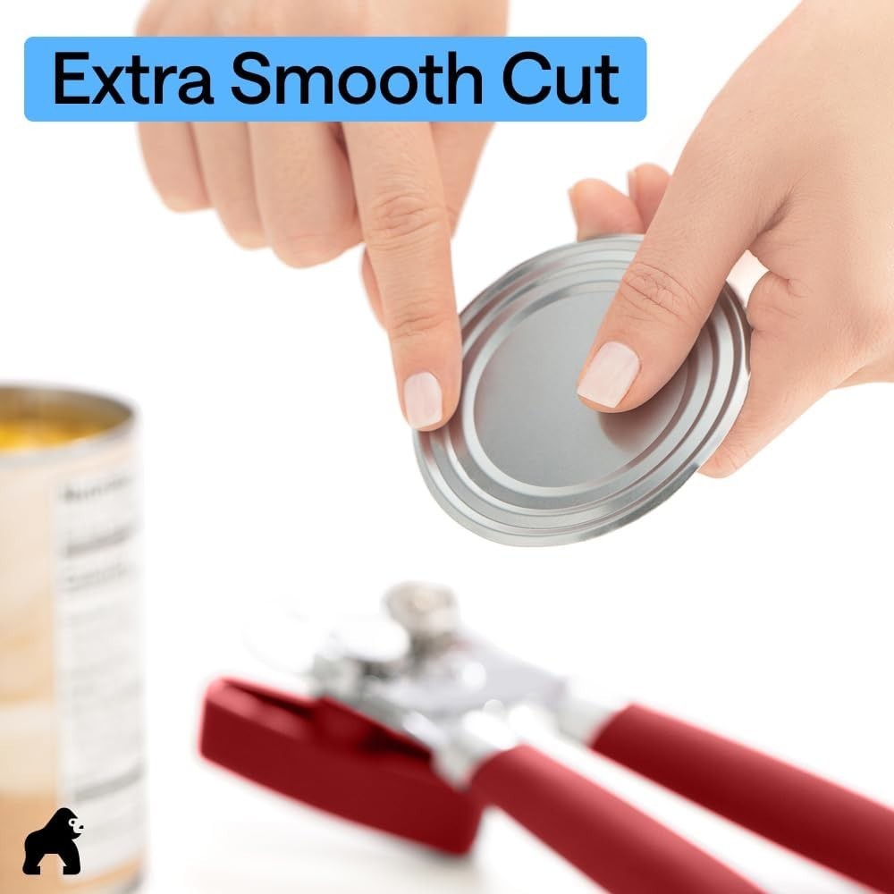 Rust Resistant Manual Can Opener with Smooth Cutting Edge - Ideal Kitchen Tool