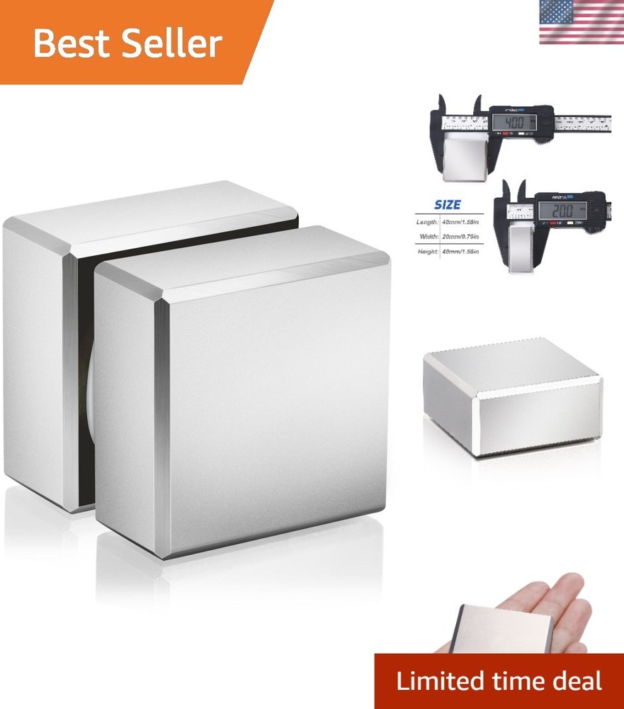 Neodymium Block Magnets - 2 Pack