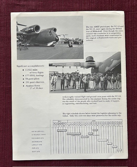 Boeing YC14 Progress Reports 1975, 1977