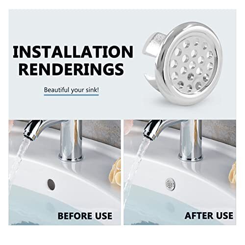 3 Pack Bathroom Sink Overflow Trim Ring Electroplating Chrome Overflow Drain Cov