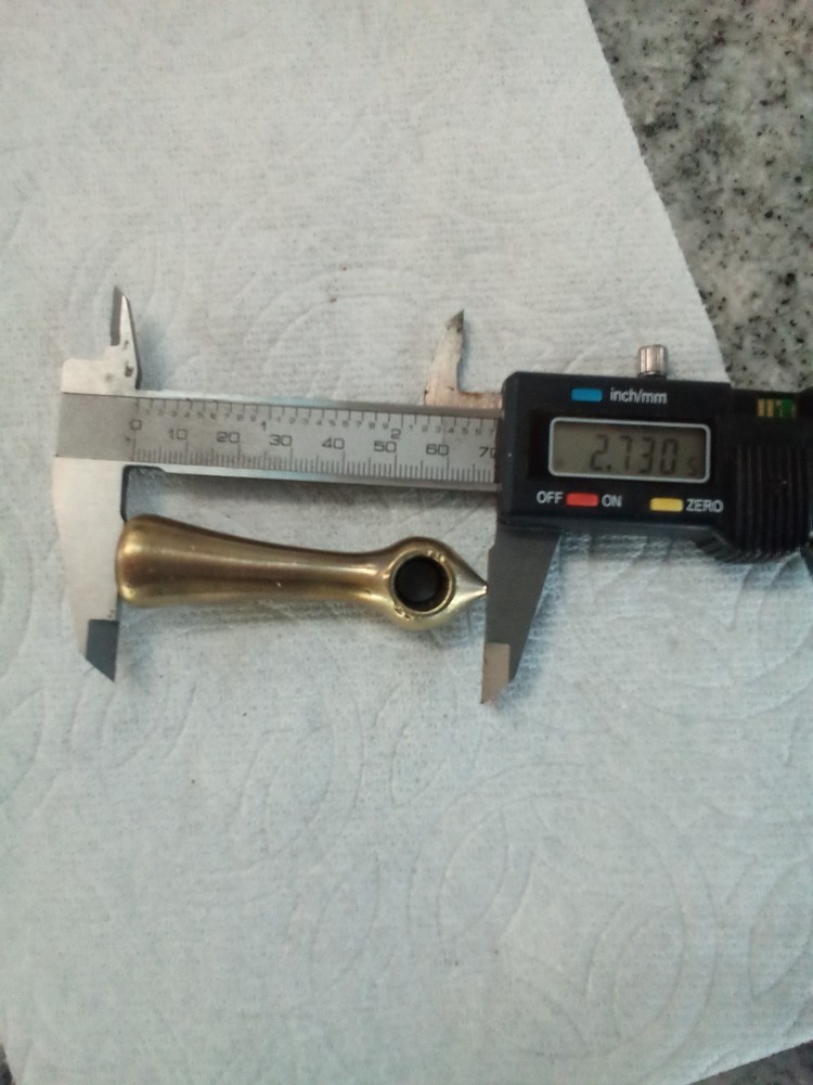 Vintage Solid Brass faucet/Shut-off Handle in nice condition w/ marks from use.