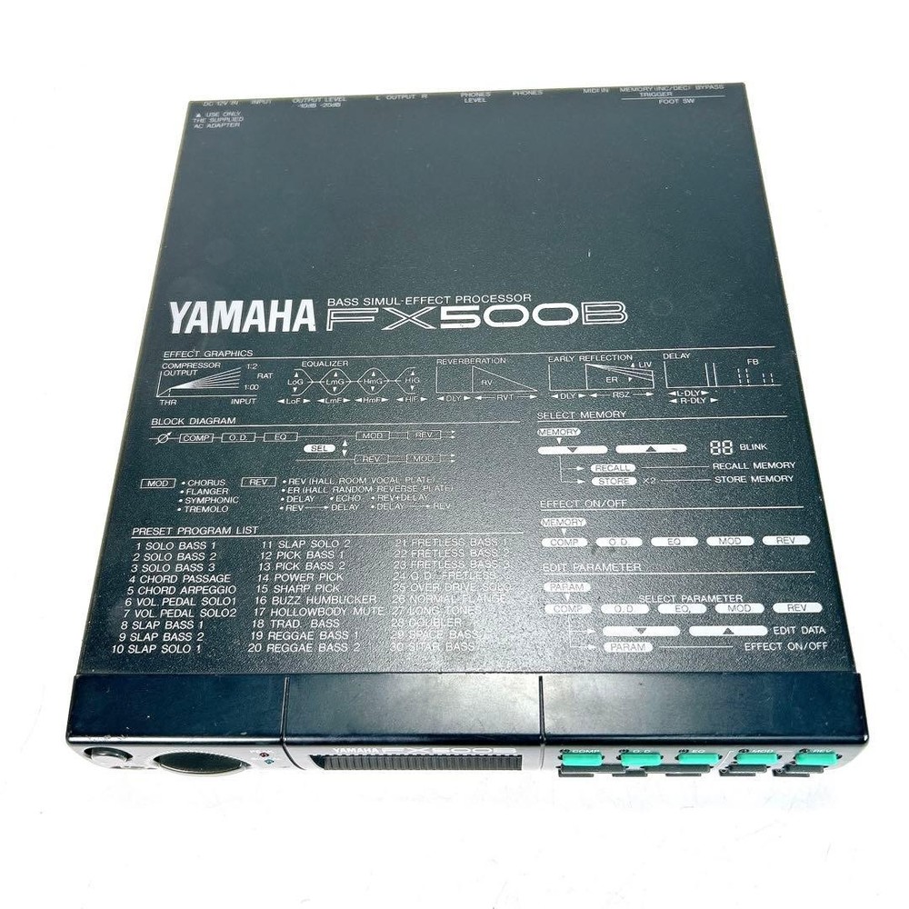 Yamaha FX500B Bass Multi Effects Processor Rack Unit Tested Working Japan