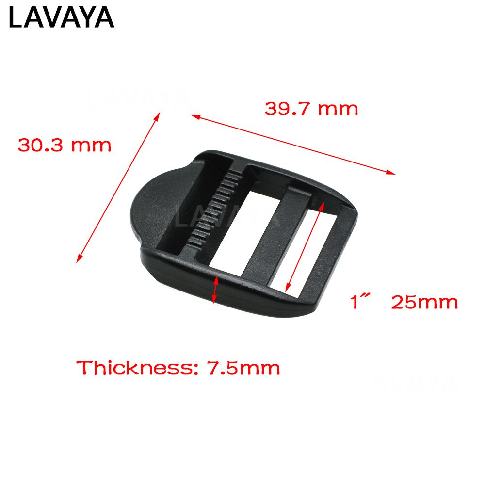 Ladder Lock Slider Plastic Buckles Backpack Straps Webbing Black