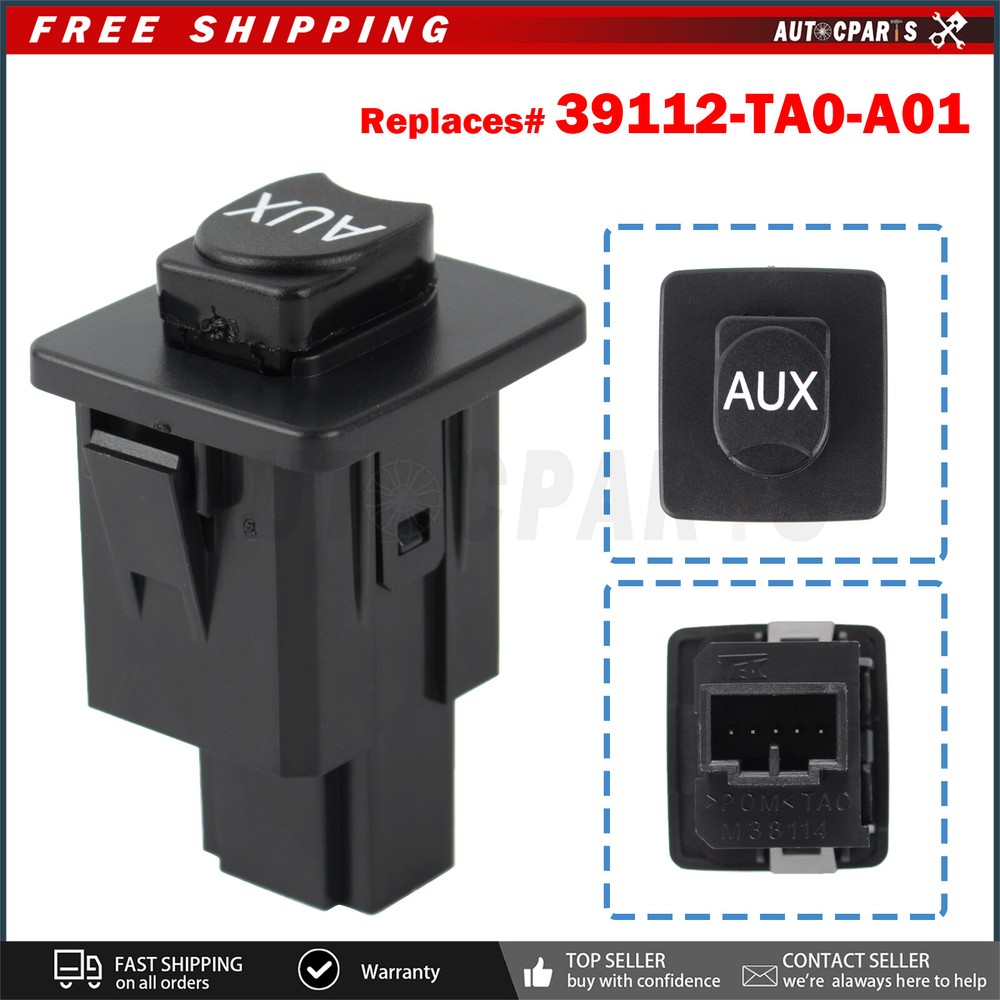 Auxiliary Input Jack For HONDA ACCORD AUX SWITCH AUXILIARY PLUG 2008-2011 MODELS