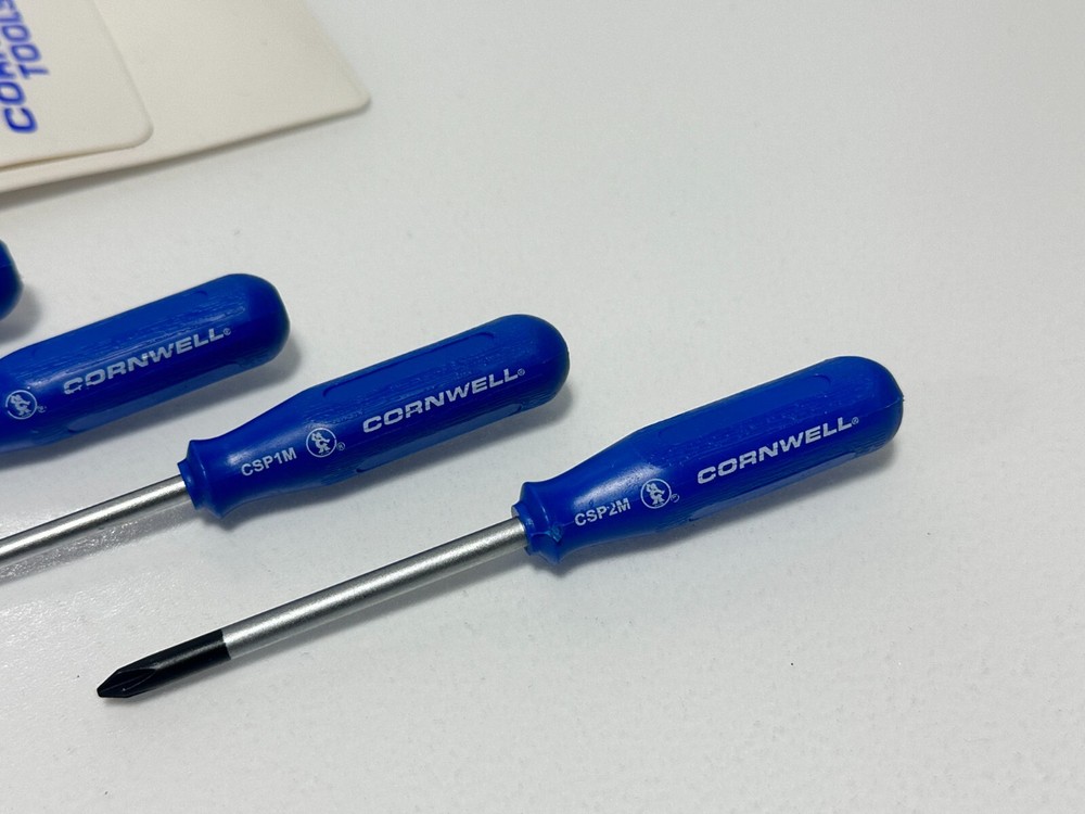 Cornwell Tools ELITE Blue Hard Handle Pocket Screwdriver Set, Phillips Flat Star