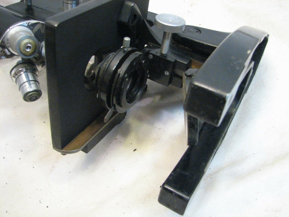 Vintage Bausch & Lomb Optical Microscope 43X Objective Compound Stage
