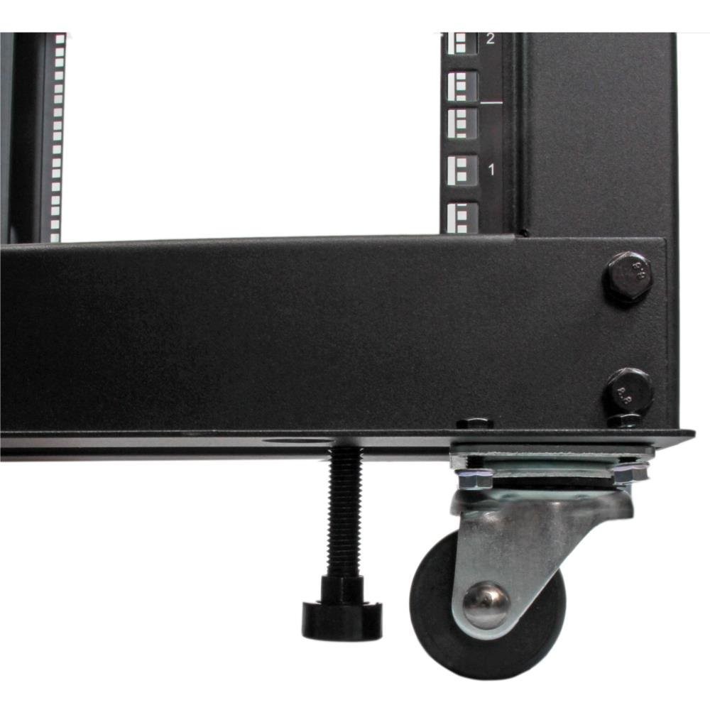 StarTech 12U Adjustable Depth Open Frame 4 Post Server Rack w/ Casters
