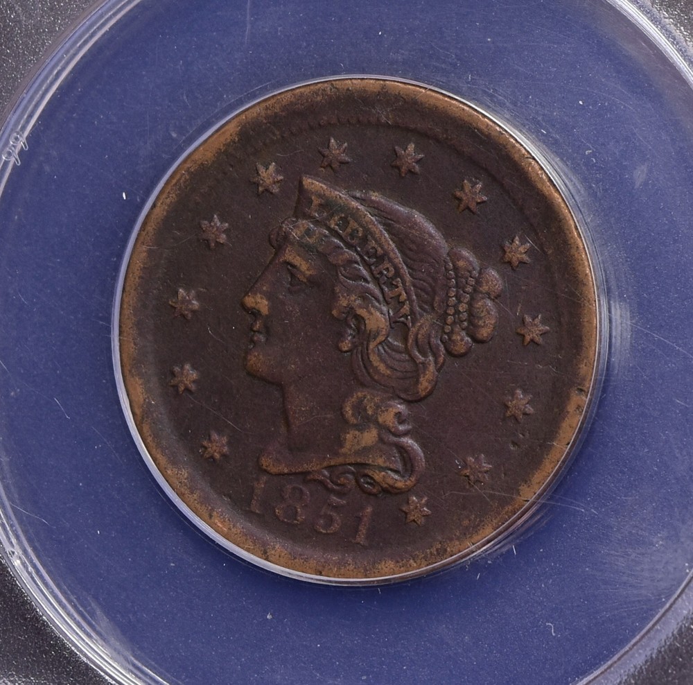 1851 Large Cent - ANACS VF30 (56925-L)