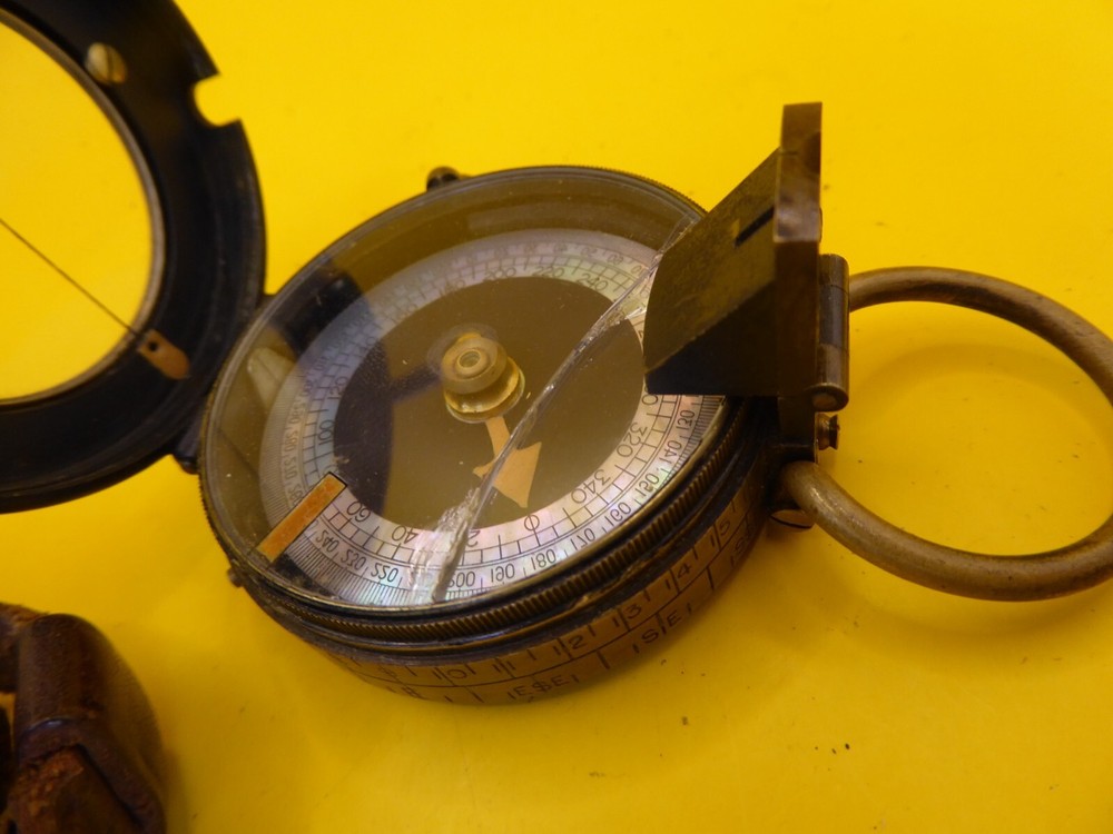 First World War Officers Compass, With Leather Case, Dated 1917, Excellent.