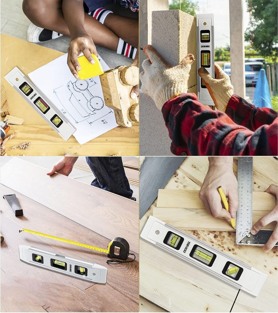 High-Visibility Magnetic Level - 3 Dials for Accurate Alignment in Any Project