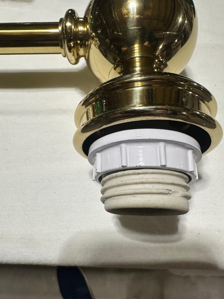 Brass 3 light Pool Table Light - Never hung, open box missing canopy and chain.